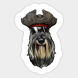 Miniature Schnauzer Pirate Sticker